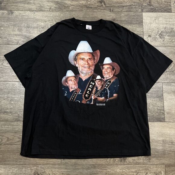 Legend Other - Vintage 2000 Merle Haggard Living Legend Black T-Shirt USA - Men’s 3XL